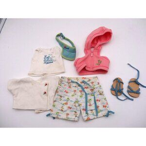 American Girl Doll Island Vacation Outfit includes a Shirt Shorts Hoodie Visor a